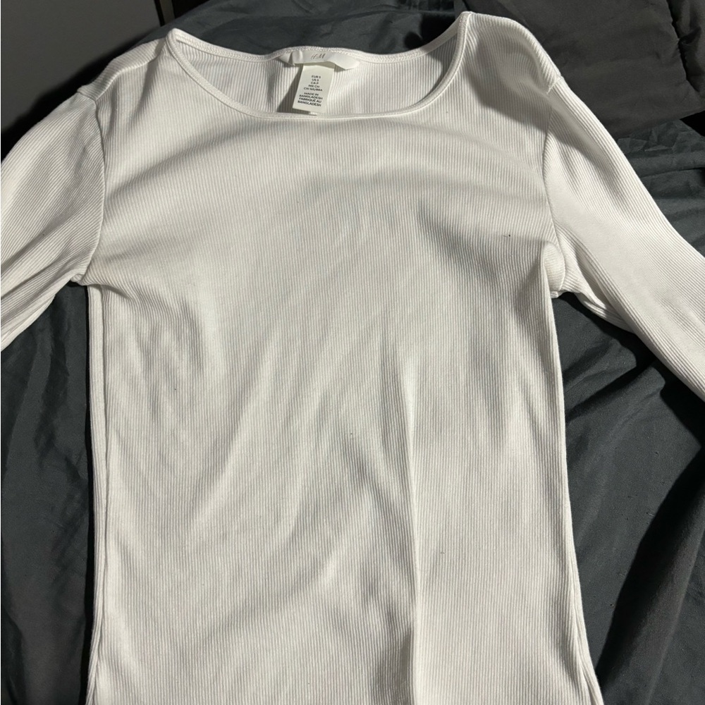 white tee long sleeve